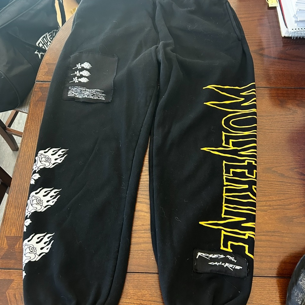 Civil Regime Wolverine Joggers with Yellow and White Graphics